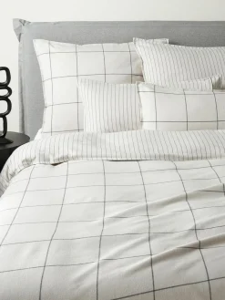 Westwing Collection Karierter Flanell-Bettdeckenbezug Noelle aus Baumwolle