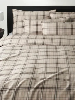 Westwing Collection Karierter Flanell-Bettdeckenbezug Macy