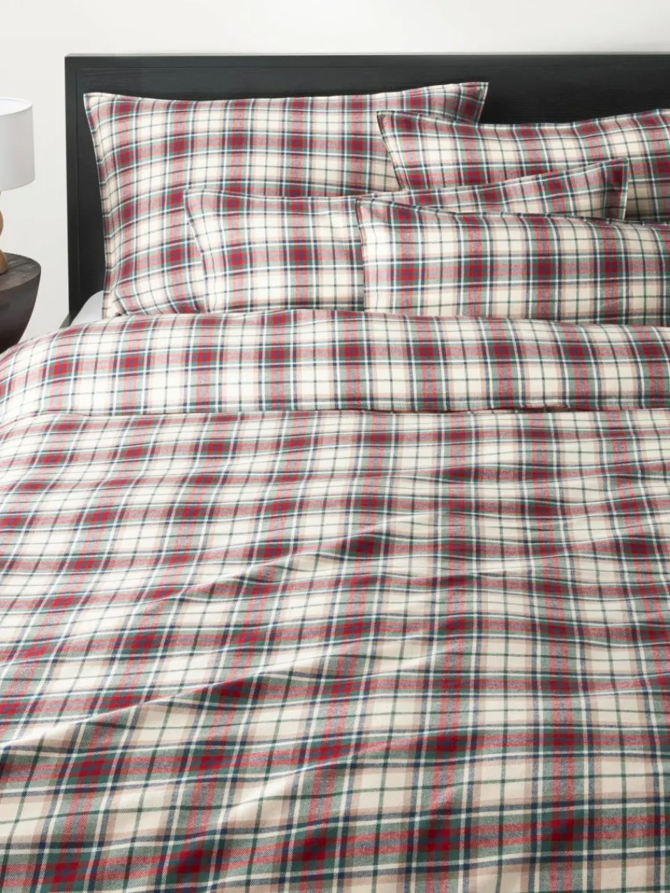 Westwing Collection Karierter Flanell-Bettdeckenbezug Linsay