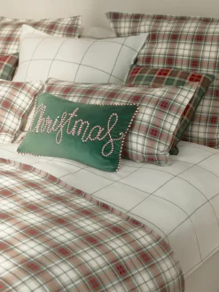 Westwing Collection Karierter Flanell-Bettdeckenbezug Linsay