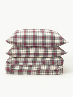 Westwing Collection Karierter Flanell-Bettdeckenbezug Linsay