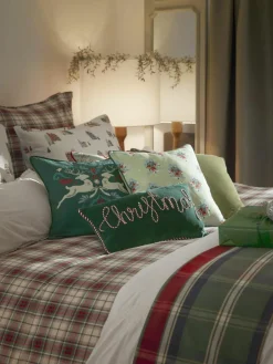 Westwing Collection Karierter Flanell-Bettdeckenbezug Linsay