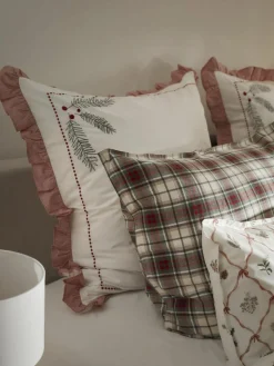 Westwing Collection Karierter Flanell-Bettdeckenbezug Linsay