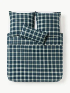 Westwing Collection Karierter Flanell-Bettdeckenbezug Macy