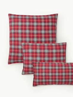 Westwing Collection Karierter Flanell-Kopfkissenbezug Linsay