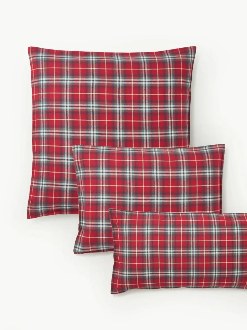 Westwing Collection Karierter Flanell-Kopfkissenbezug Linsay