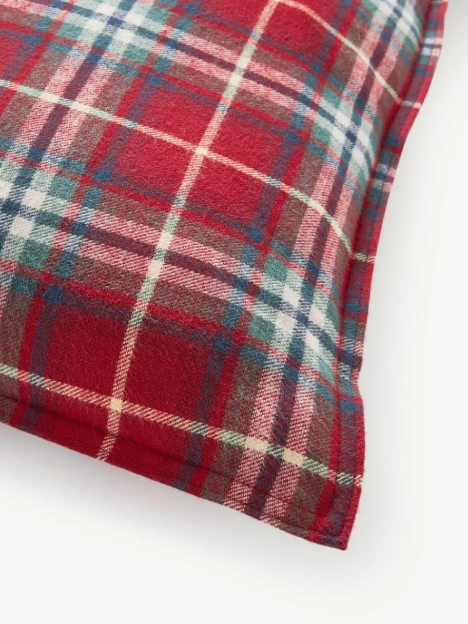 Westwing Collection Karierter Flanell-Kopfkissenbezug Linsay