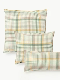 Westwing Collection Karierter Flanell-Kopfkissenbezug Eli