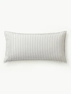 Westwing Collection Karierter Flanell-Wendekopfkissenbezug Noelle aus Baumwolle