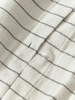 Westwing Collection Karierter Flanell-Wendekopfkissenbezug Noelle aus Baumwolle