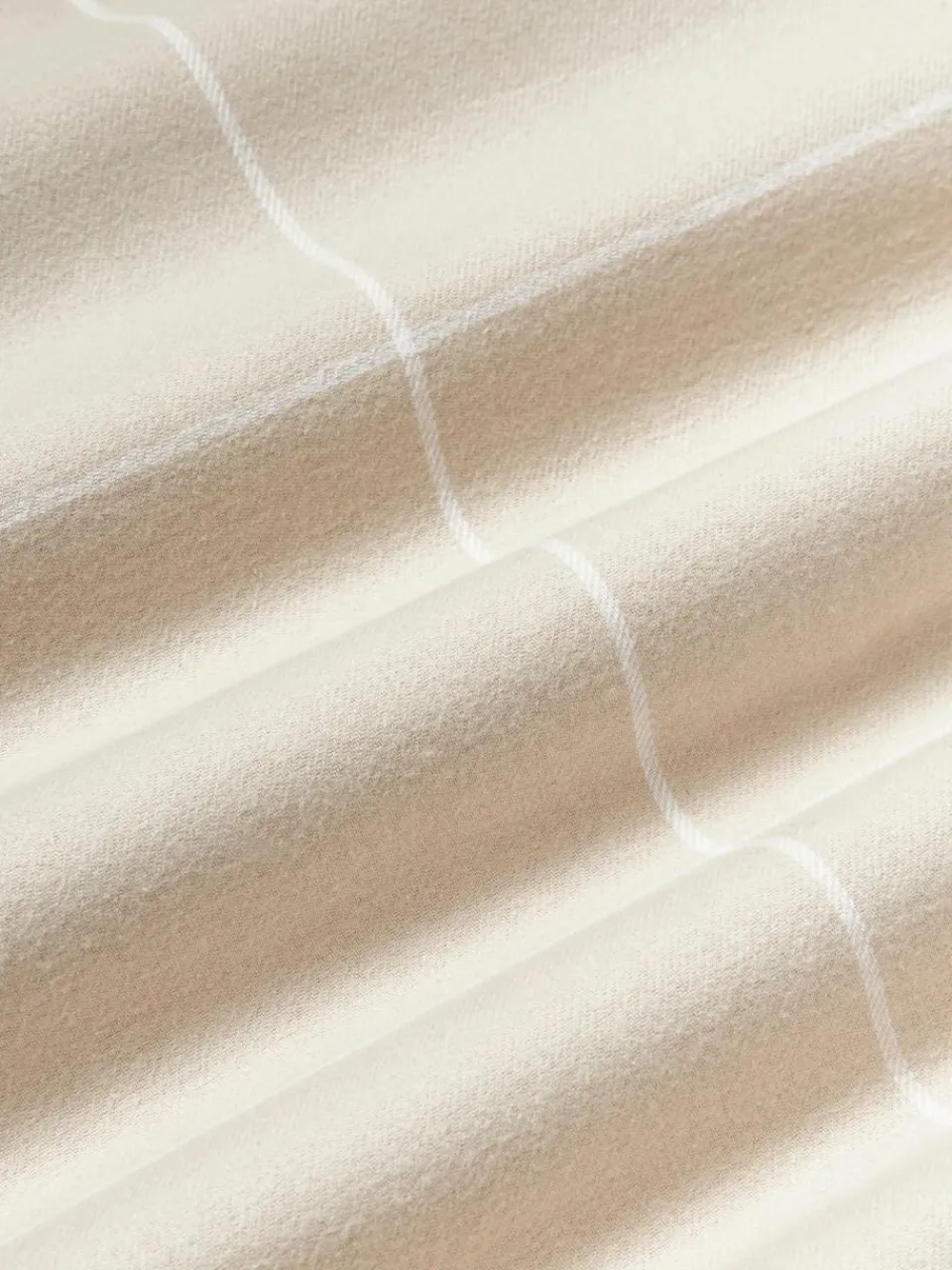Westwing Collection Karierter Flanell-Wendekopfkissenbezug Noelle aus Baumwolle
