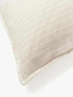 Westwing Collection Karierter Flanell-Wendekopfkissenbezug Noelle aus Baumwolle