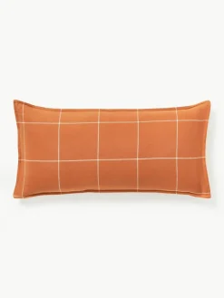 Westwing Collection Karierter Flanell-Wendekopfkissenbezug Noelle aus Baumwolle