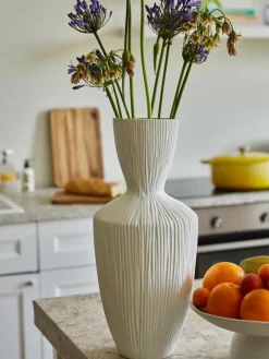 Bizzotto Keramik-Vase Striped, H 47 cm