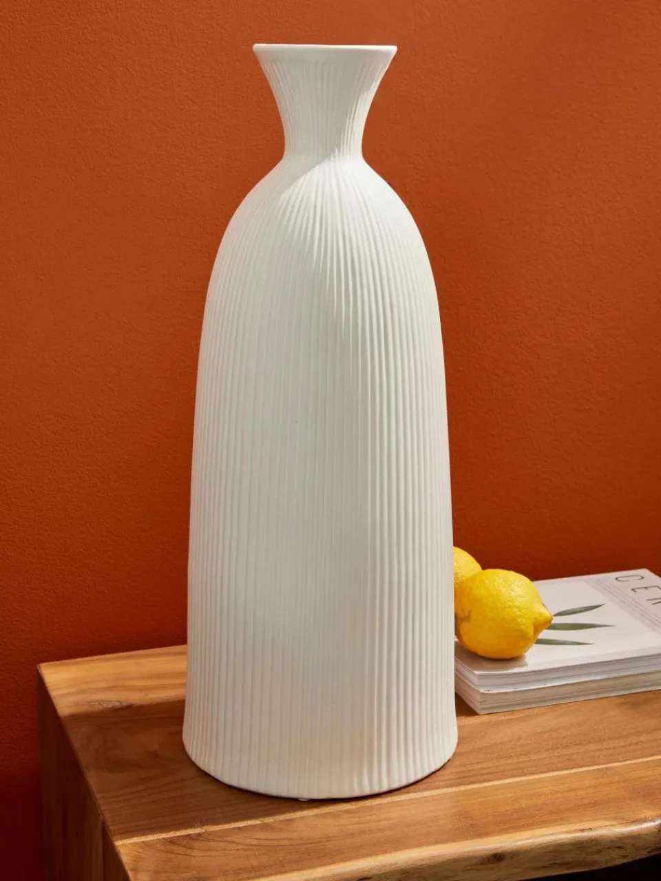 Bizzotto Keramik-Vase Striped, H 46 cm