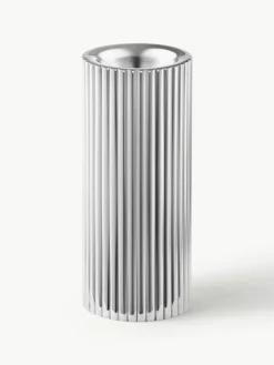 Georg Jensen Kerzenhalter Bernadotte mit Rillenstruktur, H 11 cm