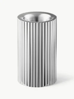 Georg Jensen Kerzenhalter Bernadotte mit Rillenstruktur, H 8 cm