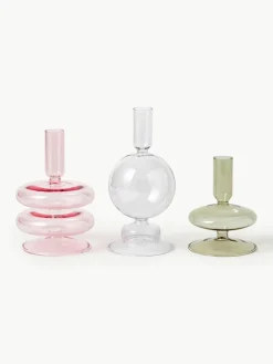 Westwing Collection Kerzenhalter Clea in organischer Form, 3er-Set