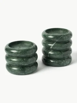 Westwing Collection Kerzenhalter Orta aus Marmor, 2er-Set