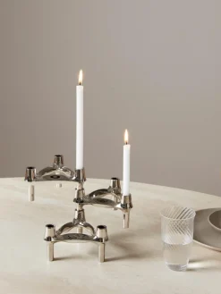 Stoff Nagel Kerzenhalter Rosey