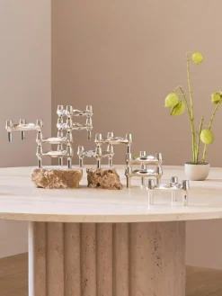 Stoff Nagel Kerzenhalter Rosey
