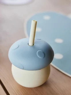 Kinder Oyoy Living Design Kinderbecher Mushroom mit Strohhalm
