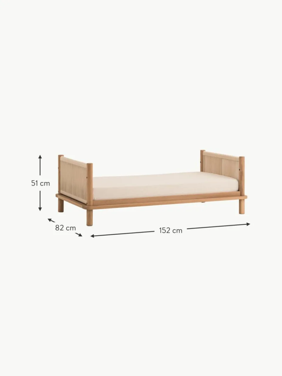Kinder Nobodinoz Kinderbett Latitude aus Eichenholz, 70 x 140 cm