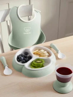 Kinder BabyBjörn Kindergeschirr Bliss mit Lätzchen, 4er-Set