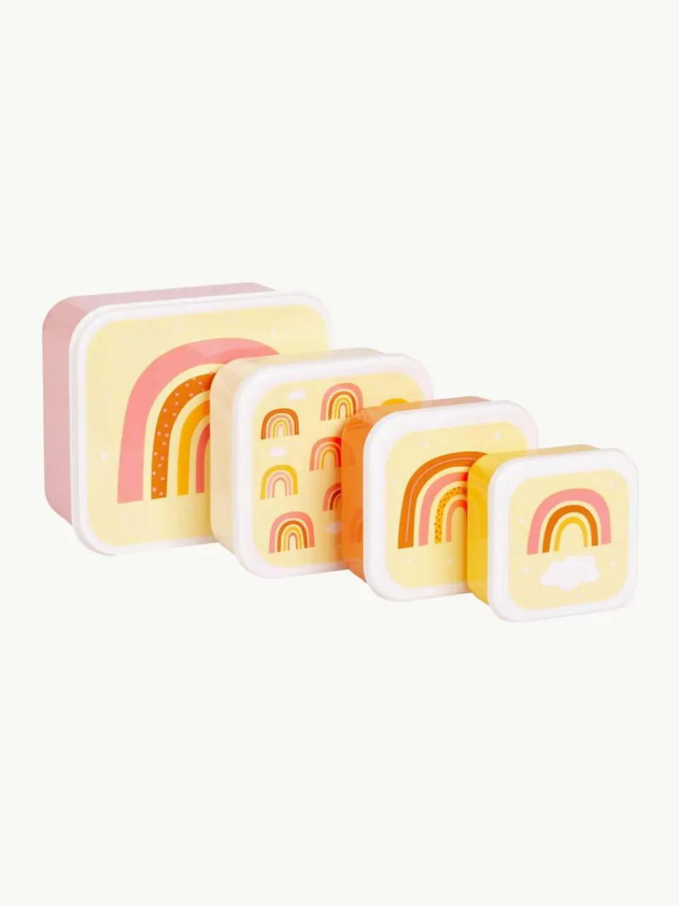 Kinder A Little Lovely Company Kinder-Lunchboxen Rainbows, 4er-Set
