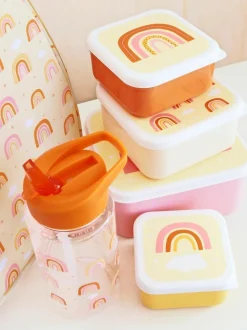 Kinder A Little Lovely Company Kinder-Lunchboxen Rainbows, 4er-Set