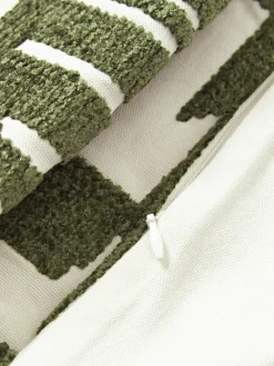 Westwing Collection Kissenhülle Fran mit Chenille-Stickerei