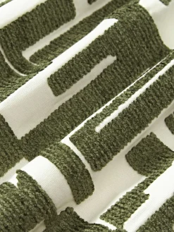Westwing Collection Kissenhülle Fran mit Chenille-Stickerei