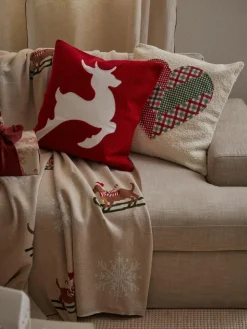 Westwing Collection Kissenhülle Lance mit Verzierung