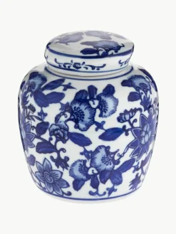 Westwing Kleine Deckelvase Annabelle aus Porzellan, H 13 cm