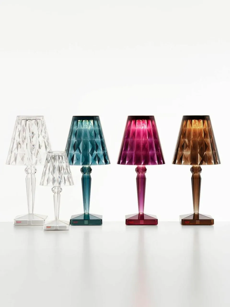 Kartell Kleine mobile LED-Tischlampe Battery, H 26 cm