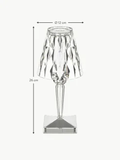 Kartell Kleine mobile LED-Tischlampe Battery, H 26 cm