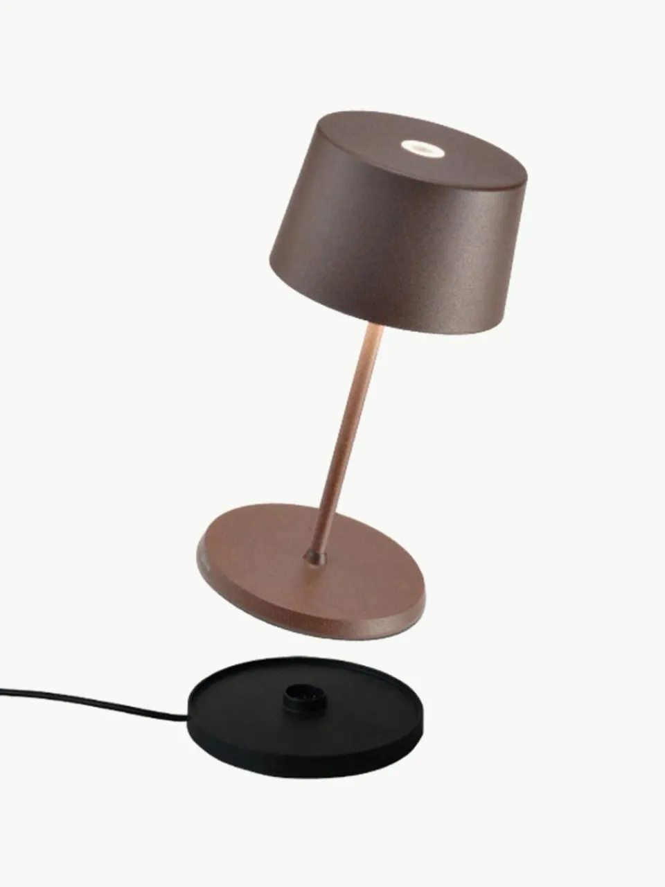 Zafferano Kleine mobile LED-Tischlampe Olivia Pro, dimmbar