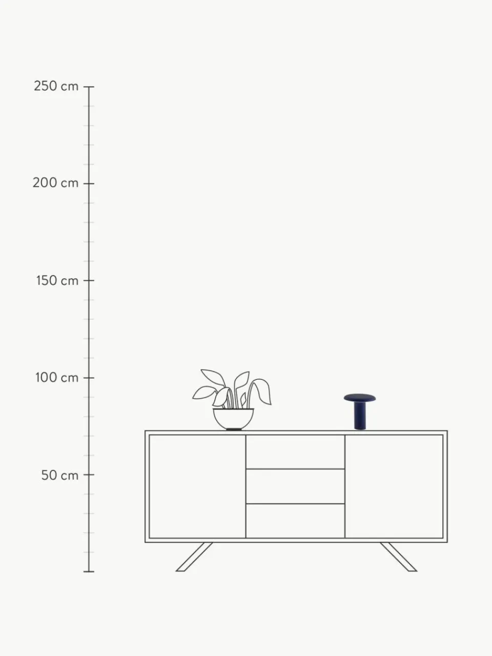 Artemide Kleine mobile LED-Tischlampe Takku, dimmbar
