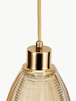 Westwing Kleine Pendelleuchte Gleaming Gold aus Glas