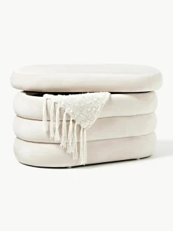 Westwing Collection Kleine Samt-Polsterbank Alto mit Stauraum