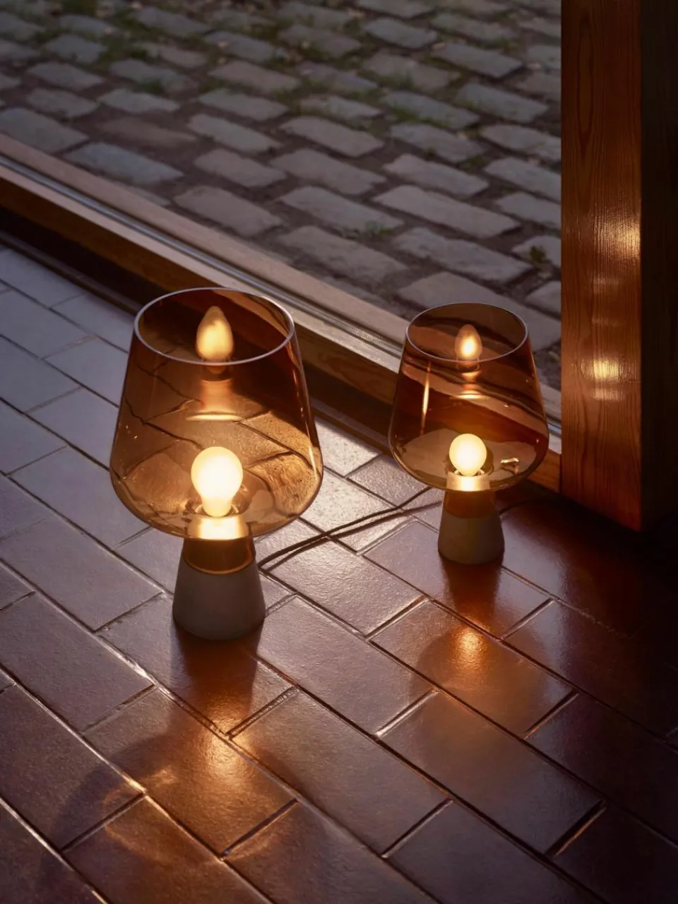 iittala Kleine Tischlampe Leimu, mundgeblasen