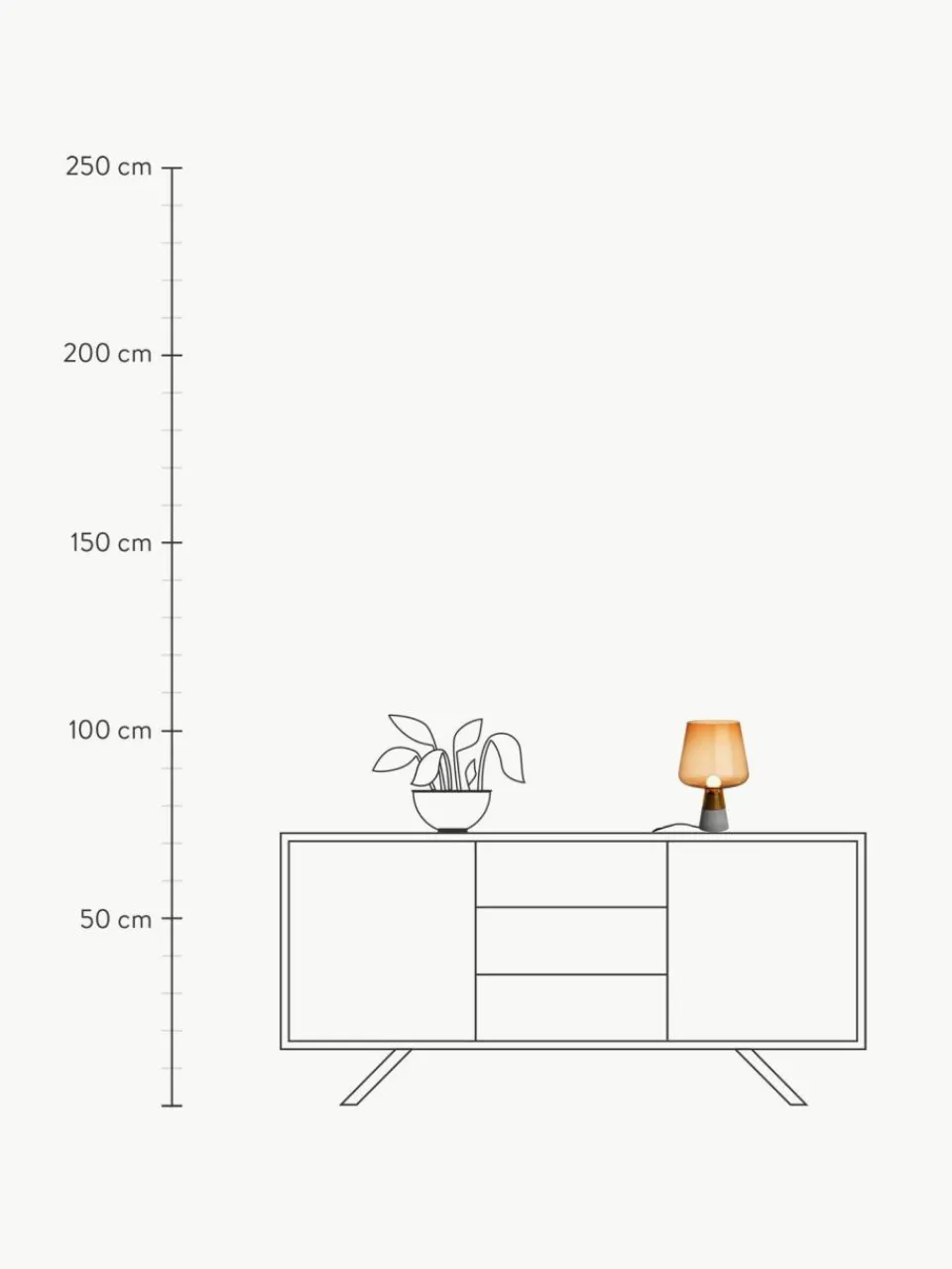 iittala Kleine Tischlampe Leimu, mundgeblasen