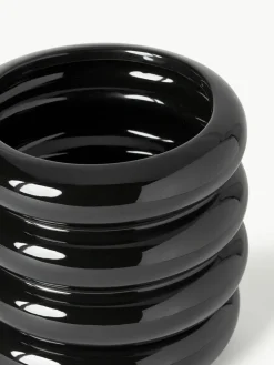 Westwing Collection Kleiner Übertopf Rudi aus Steinzeug, H 16 cm
