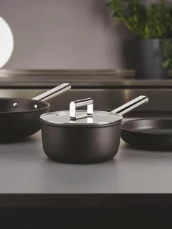 Smeg Kleiner Kochtopf 50's Style mit Deckel und Antihaftbeschichtung