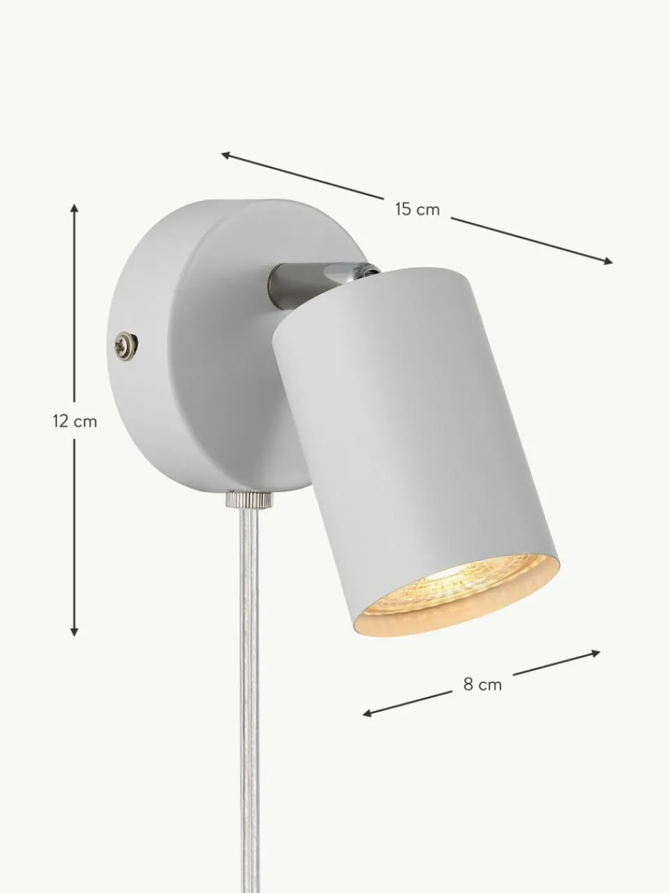 Westwing Kleiner Wandstrahler Explore mit Stecker