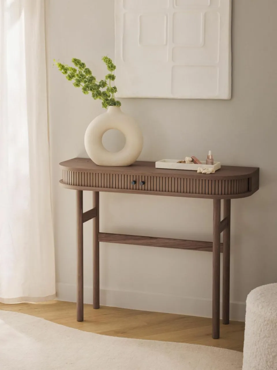 Westwing Collection Konsole Calary mit geriffelter Front