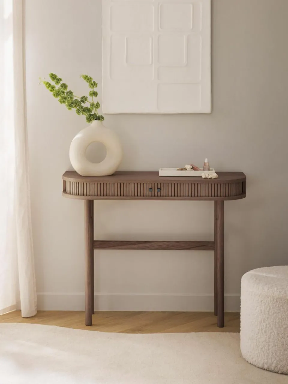 Westwing Collection Konsole Calary mit geriffelter Front