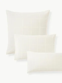 Westwing Collection Kopfkissenbezug Vivienne mit getuftetem Karo-Muster