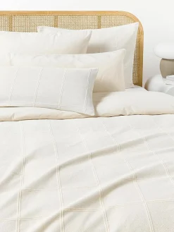 Westwing Collection Kopfkissenbezug Vivienne mit getuftetem Karo-Muster