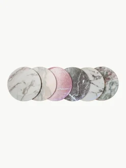 &k amsterdam Kork-Untersetzer Cara in Marmor-Optik, 6er-Set